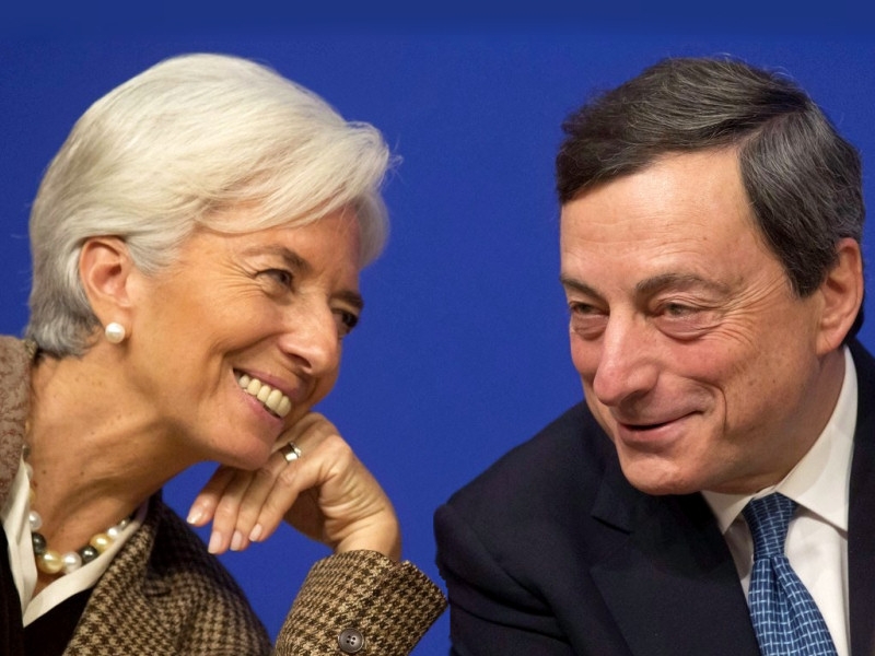 Christine Lagarde e Mario Draghi
