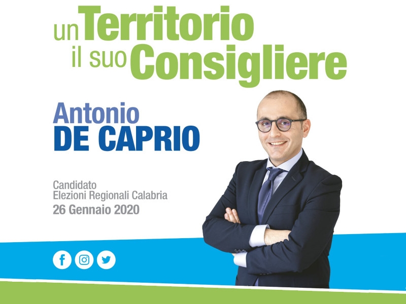 Regionali 2020 - De Caprio (FI): “Ognuno di noi ha il dovere di impegnarsi per la crescita della propria comunità, del proprio territorio”