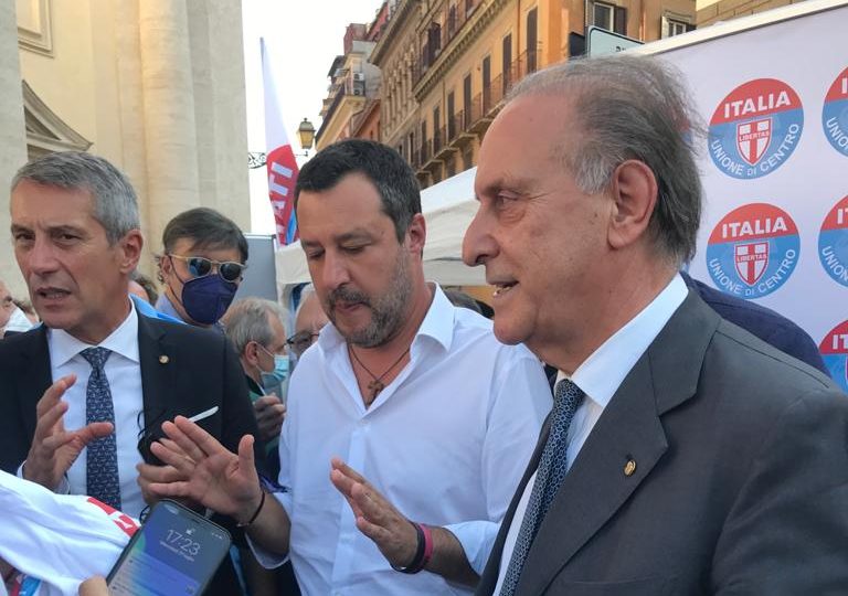 Matteo Salvini con Lorenzo Cesa