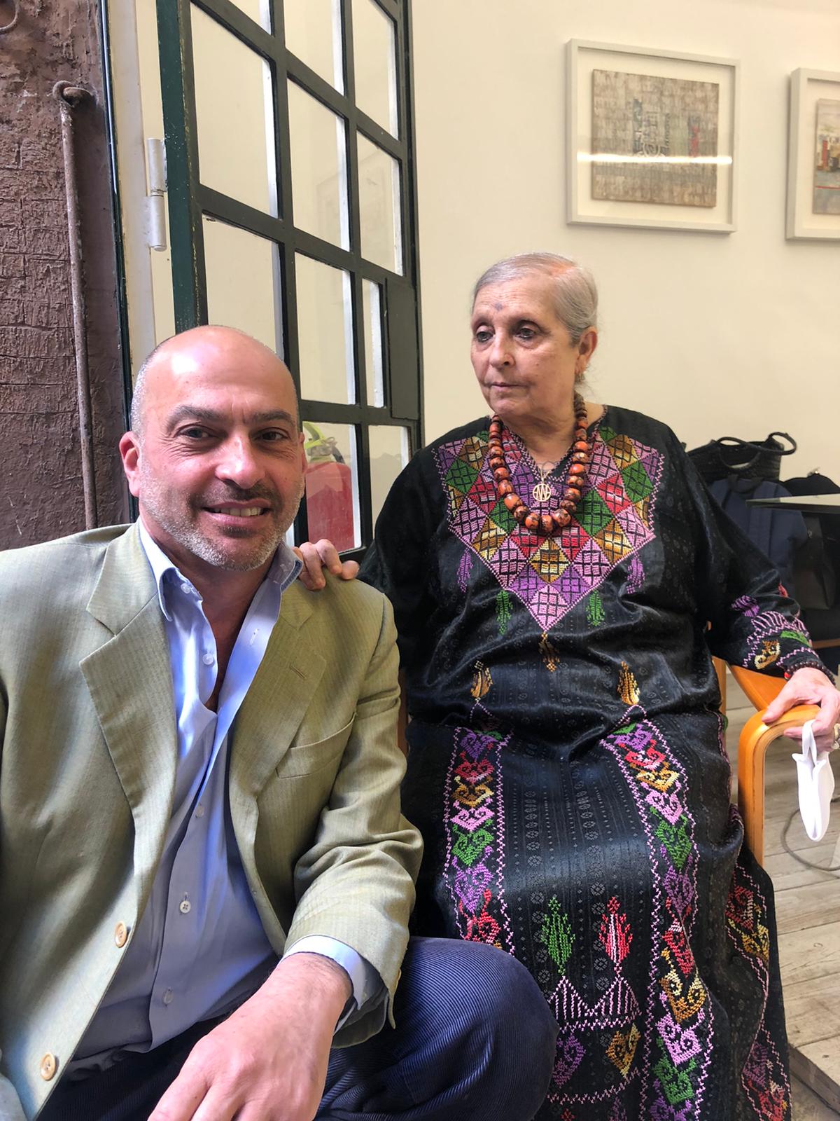 L'artista Anna Paparatti con il mecenate Roberto Bilotti